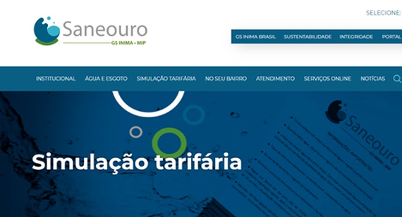 SANEOURO lança simulador tarifário
