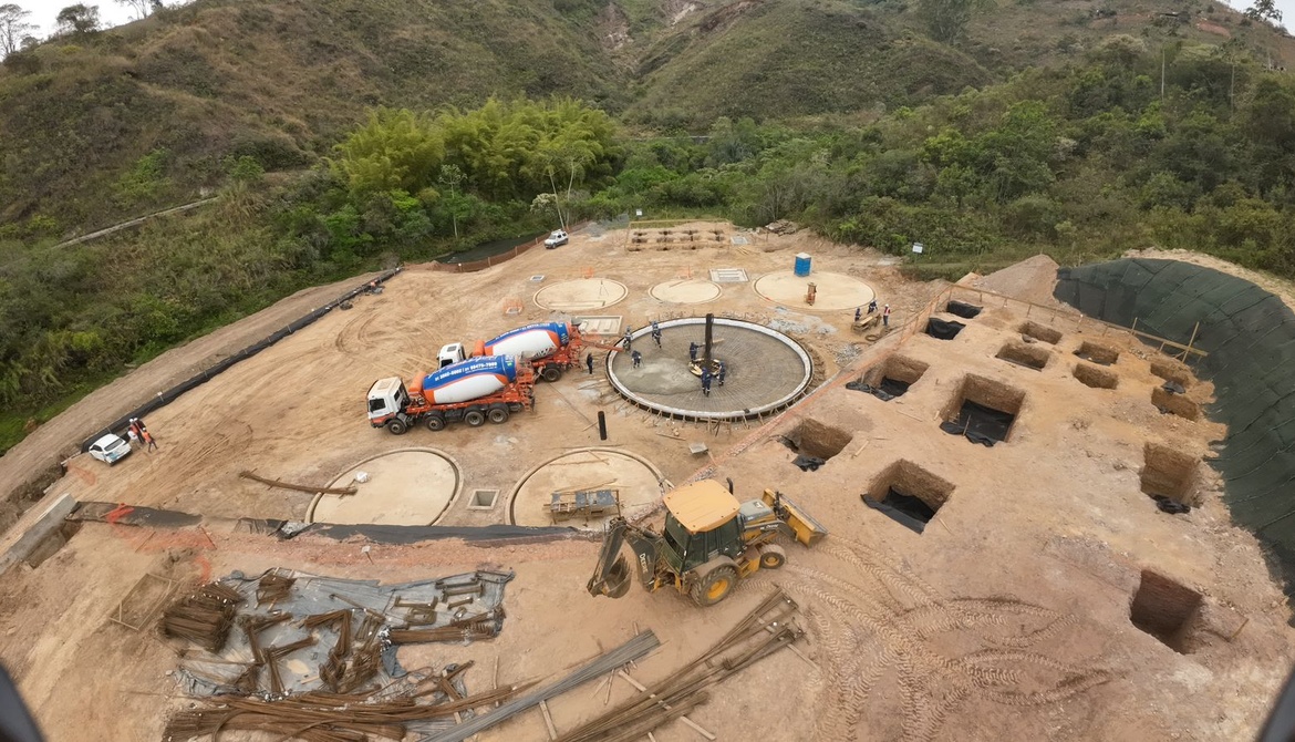 OBRAS DA PRIMEIRA ETAPA DA ETE OSSO DE BOI CHEGAM A 40%