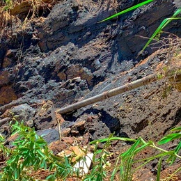 Adutora rompida no deslizamento em Santa Cruz