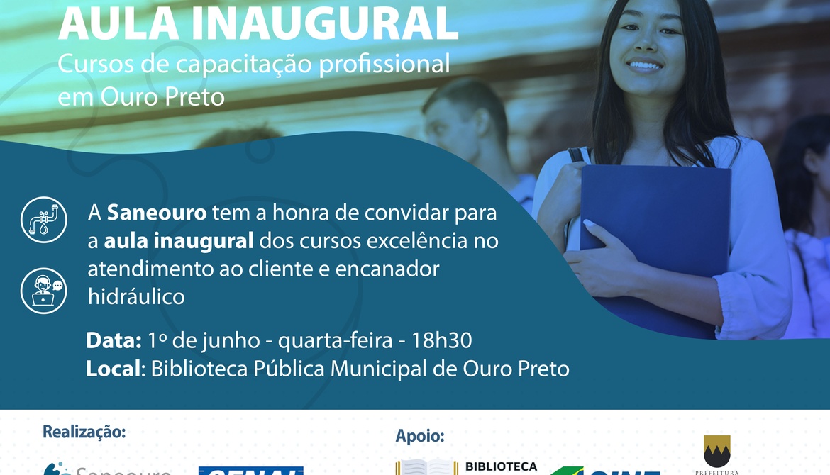 SANEOURO PROMOVE AULA INAUGURAL DOS CURSOS DE CAPACITAÇÃO EM ENCANADOR HIDRÁULICO E EXCELÊNCIA EM ATENDIMENTO