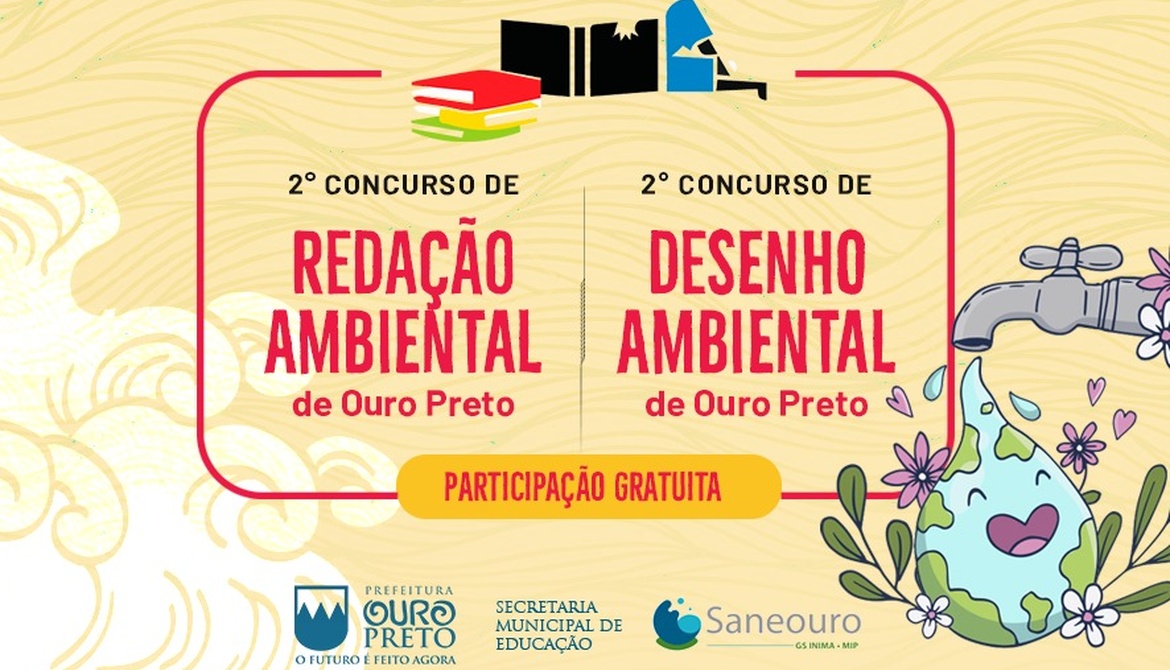 SANEOURO LANÇA 2ª EDIÇÃO DE CONCURSO AMBIENTAL NAS ESCOLAS MUNICIPAIS DE OURO PRETO